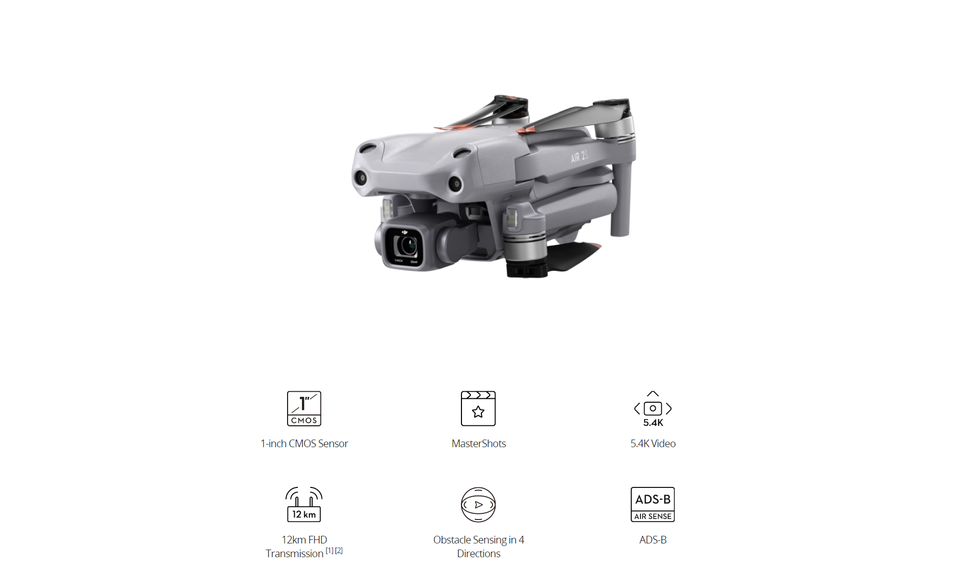 DJI Mavic Air 2S 12KM image transmission range 31mins flight time 600g light design 5.4K UHD Video Camera VS Mavic Air 2