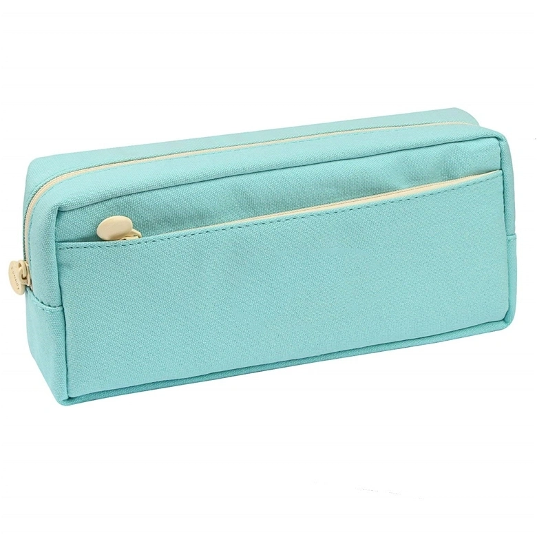 Canvas Classic Pencil Bag Zipper Storage Stationery Case