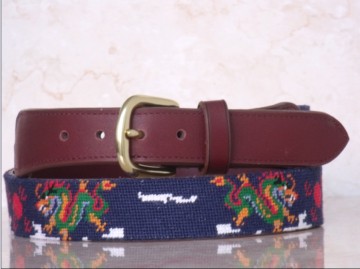 Factory Price Needlepoint Belt Customized Designs are Available