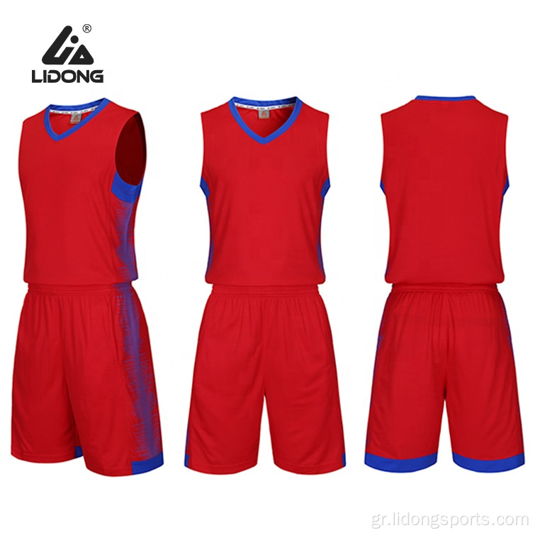 Προσαρμοσμένη μπάσκετ Jersey Design Plain Basketball Jerseys Set