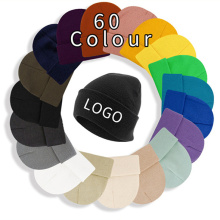 Wholesale Trendy Acrylic Knitted Beanie Hats with Custom Embroidery