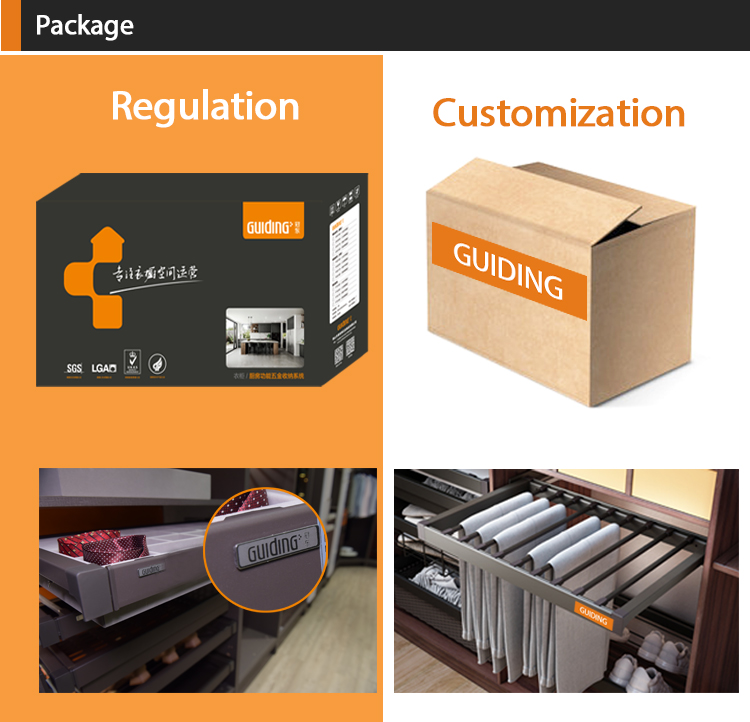 Wardrobe pull out rectangular storage wire baskets