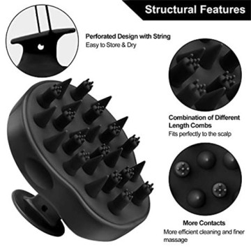 업데이트 된 머리 두피 마사지 샴푸 브러쉬