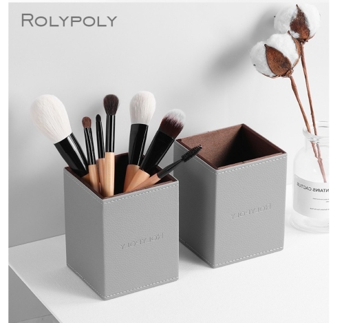 Caja de almacenamiento cosmético doméstico con material PU