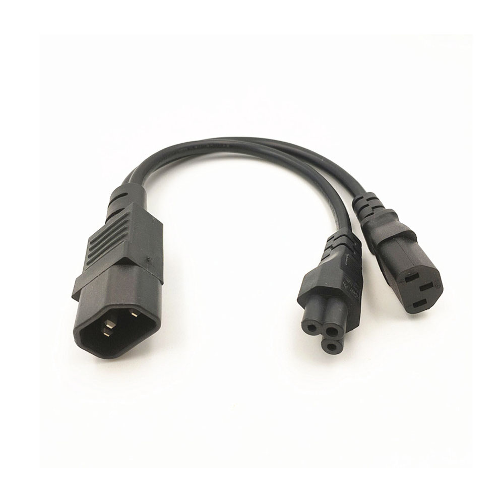 Y Type Splitter Power Cord C14 plug