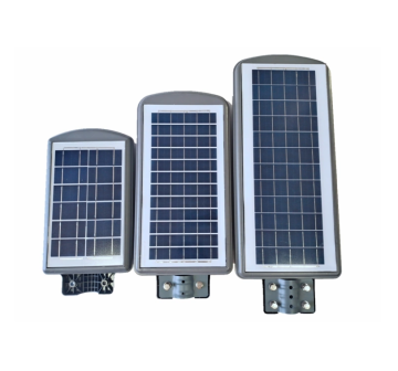 Solar street light with integrated solar panel