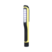 Wholesale 6LED Flashlight with Clip, Rubber Soft Touch Handle