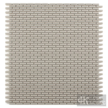 Grey Color Subway Glass Mosaic Wall Tiles