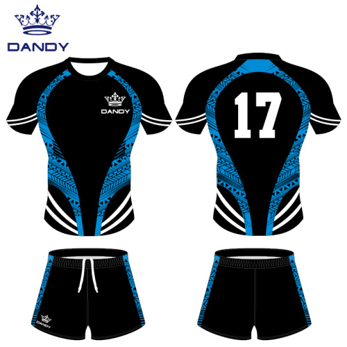 Maglie da rugby nere personalizzate