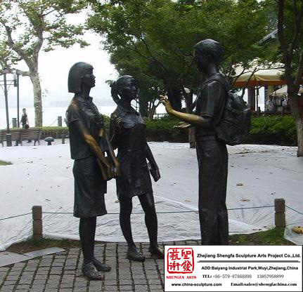 Plaza magnífica escultura de bronce