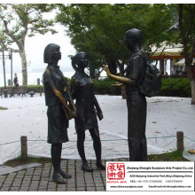 Plaza magnífica escultura de bronce