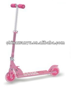 PU wheel pink kick scooters