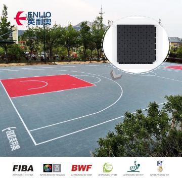 Enlio FIBA approval rubber basketball tiles