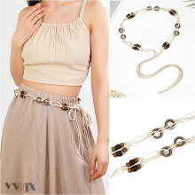 Double Circle Wax Rope Waistband for Women