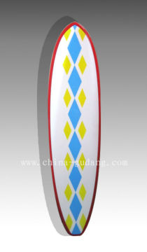 abstract design fiberglass Mini-Mal surfboard