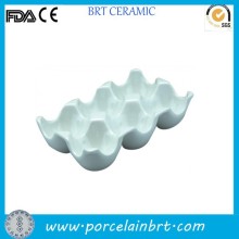 White porcelain six egg placement decorative ceramic Egg Holder
