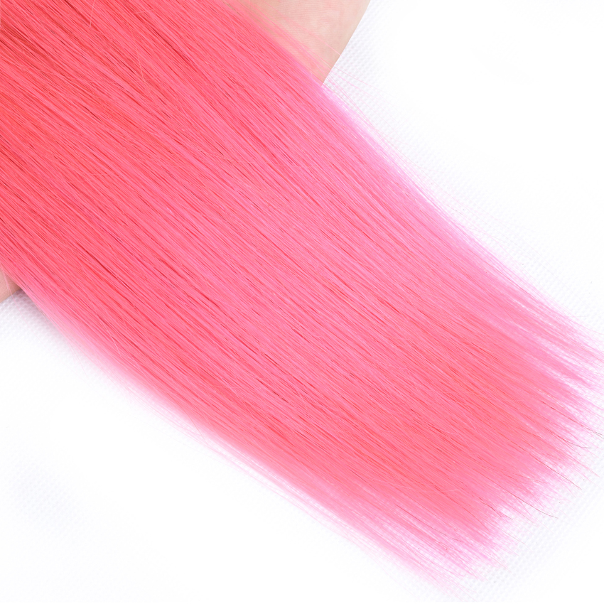 9a Grade Virgin Hair Wholesale Halloween Costumes Pink Straight Hair Extension Remy Hair WEAVING Silky Straight Wave >=45%