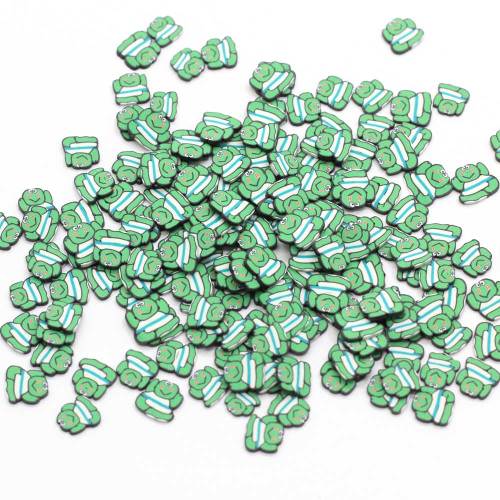 Kawaii Cartoon Polymer Clay Charms Green Animal Slice DIY Nail Art Decor Slime Filler 5mm Χριστουγεννιάτικη Διακόσμηση Δημιουργία λευκώματος