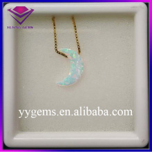 Classic Cheap Various Shaped Colors Man Made Opal Gemstone Golden Plated Necklace