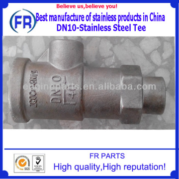 DN10 stainless steel threaded reducing tees