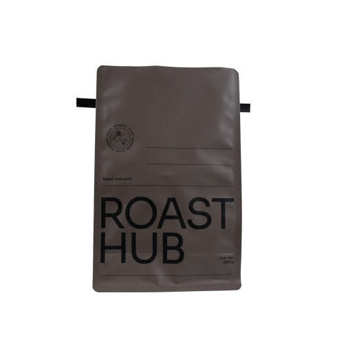 Bloker bund 12 oz sort aluminiumsfolie kaffepose med ventil