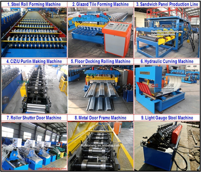 FX ridge tile forming machine with hydraulic shear