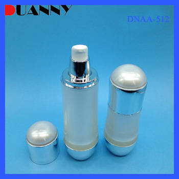 30ml 50ml WITH LID PLASTIC AIRLESS COSMETIC BOTLE,WHITE AIRLESS PUMP BOTTLE