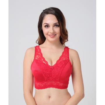 Soutien-gorge à épaulettes en dentelle grande taille