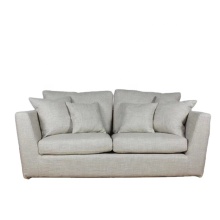 French Style Classic Antique Wooden Sofa with Rexine Fabric Upholstery