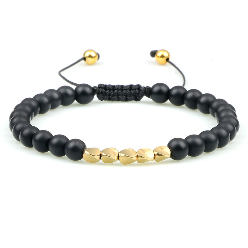 Bracelet perlé pour les hommes femmes 8 mm ajusté à l&#39;huile essentielle Anxiété aromathérapie Brangle bijoux Cadeaux