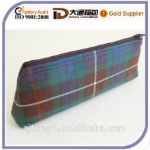 Plaid Zippered Pencil Pouch Make Up Bag for Adult