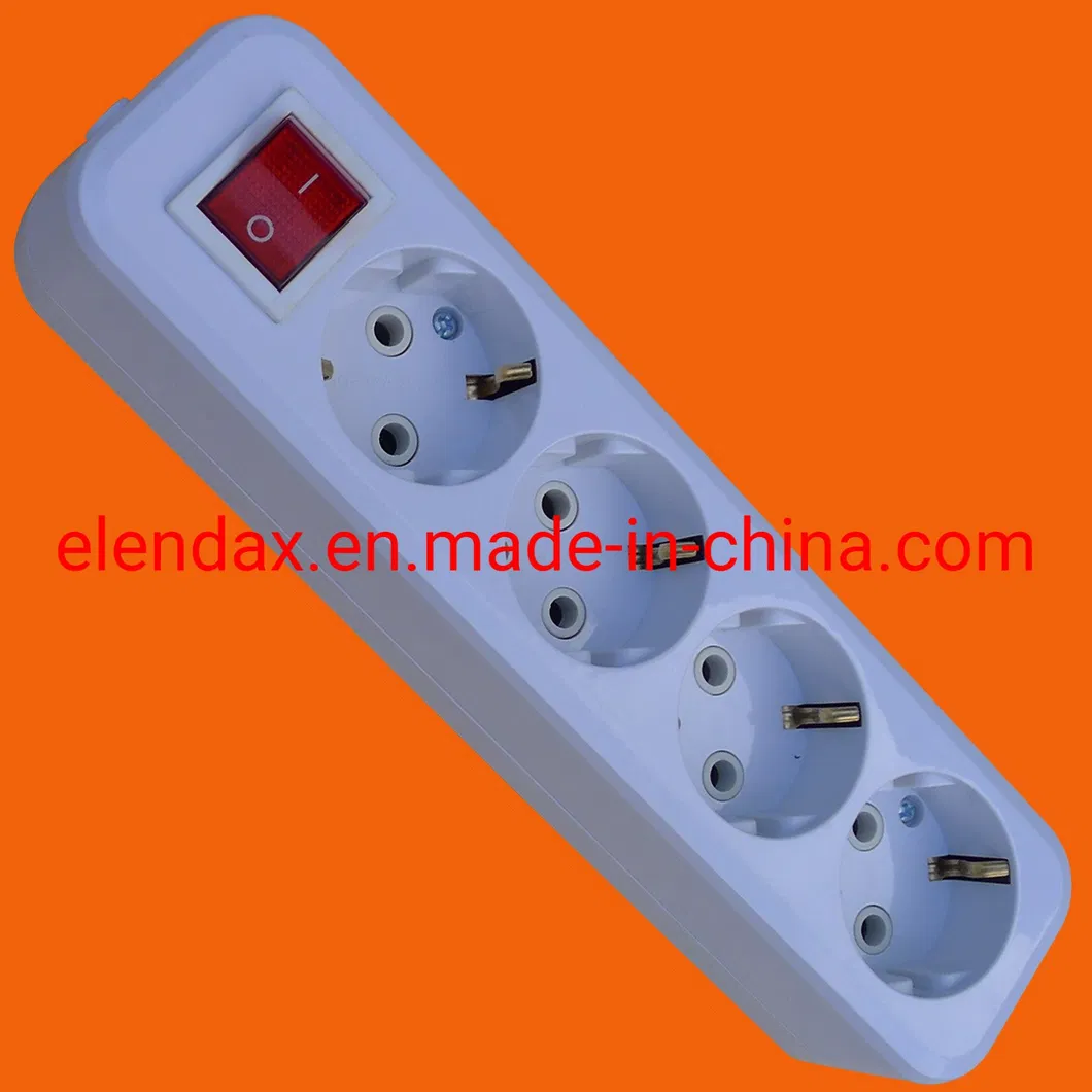 2/3/4/5-местное гнездо с кнопкой и удлинителем заземляющего контакта (E8004ES)