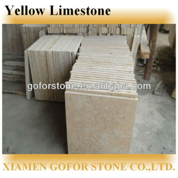 Yellow limestone tiles