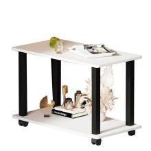 Movable Office Printer Shelf - Multi-purpose Coffee Table with Computer Shelves