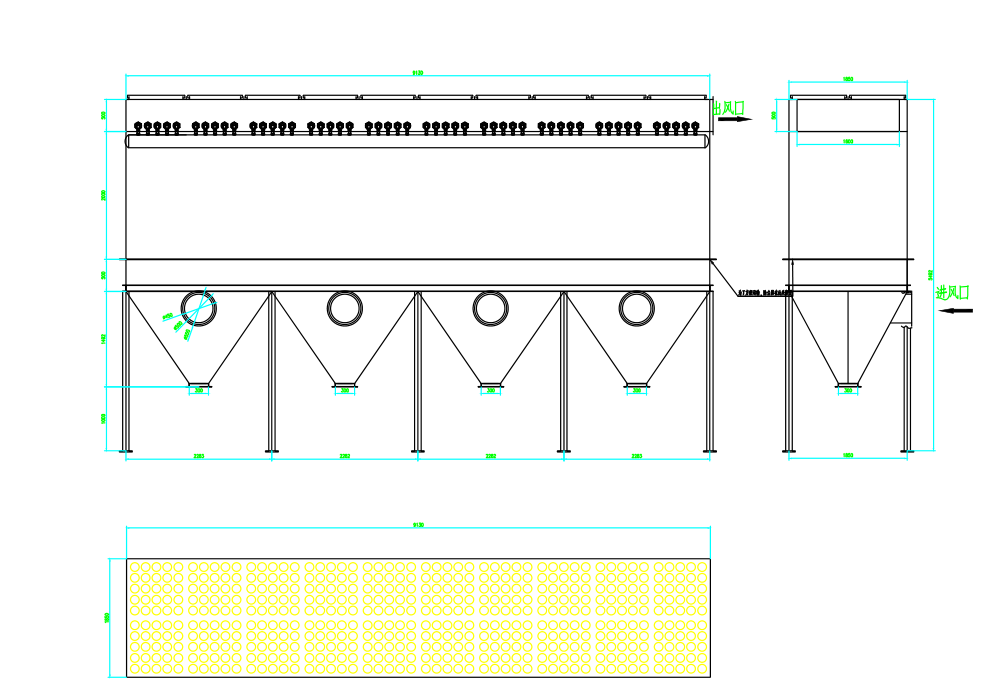 Cement Silo Top Industrial Baghouse Dedusting Filter