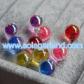 16MM Acryl Round Rainbow Plated Perlen Half Drilled Hole Beads Charms für die Schmuckherstellung