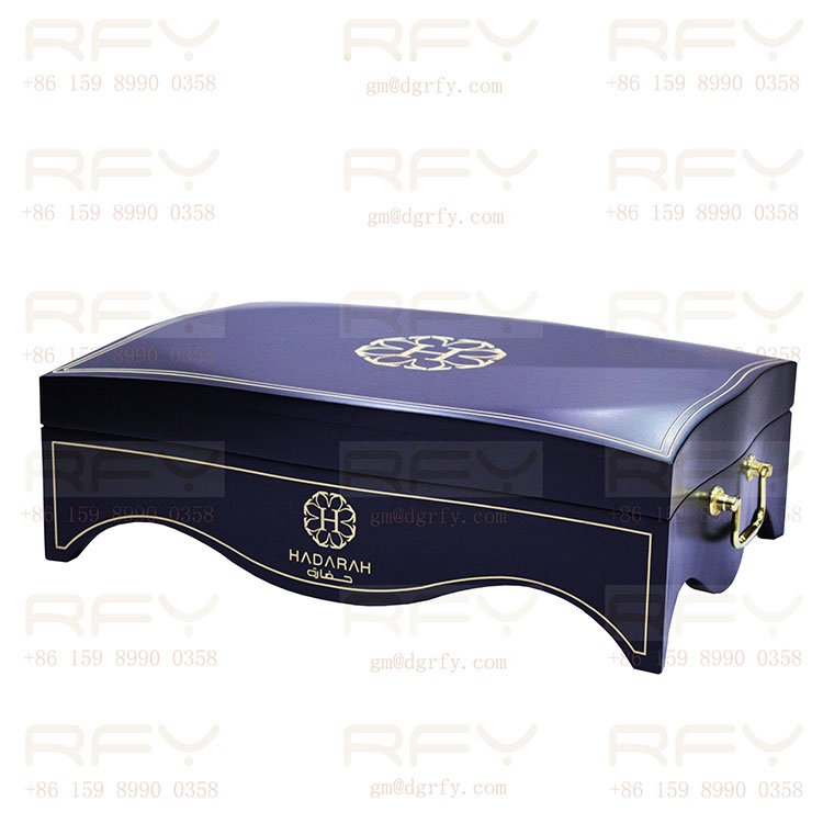 Luxury lacquer perfume insense gift box custom logo essence oil burner wooden boxes