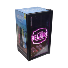 Customized Upright Vertical Commercial Refrigerators with LED Logo on Glass Door