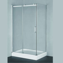 Aluminum alloy frame tempered glass portable shower cabin