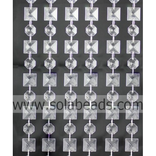 Voor Kerstmis 22 MM &amp; 18 MM Crystal Beading Garland Trim