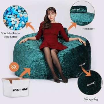 FOAM SAC Indoor Round Sofa Bed Bean Bag Sofa Bed Chair