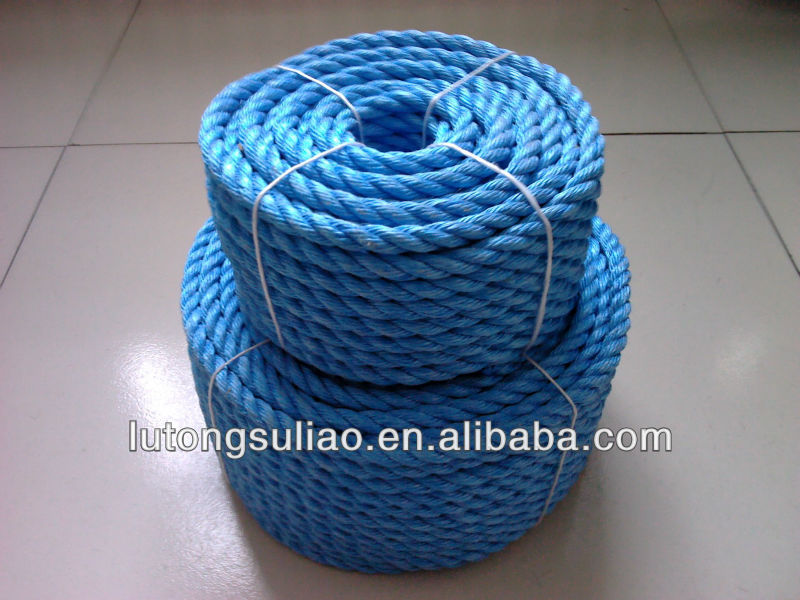 10mm pp danline rope, pp rope, blue color rope for boat