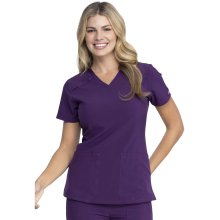 Womens 4-Way Stretch Scrub Top - Elegant Medical Uniform