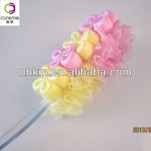 back bath sponge with longer handle, bath handle brush,View bath PE sponge