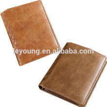Brown Leather Designer Bifold Wallet Case