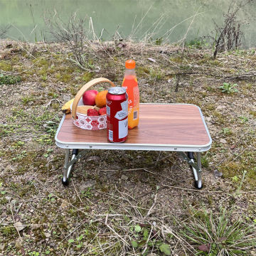 Mini Lightweight Multifunction Metal Aluminum Frame Foldable Outdoor Bbq Kitchen Lightweight Folding Small Camping Picnic Table