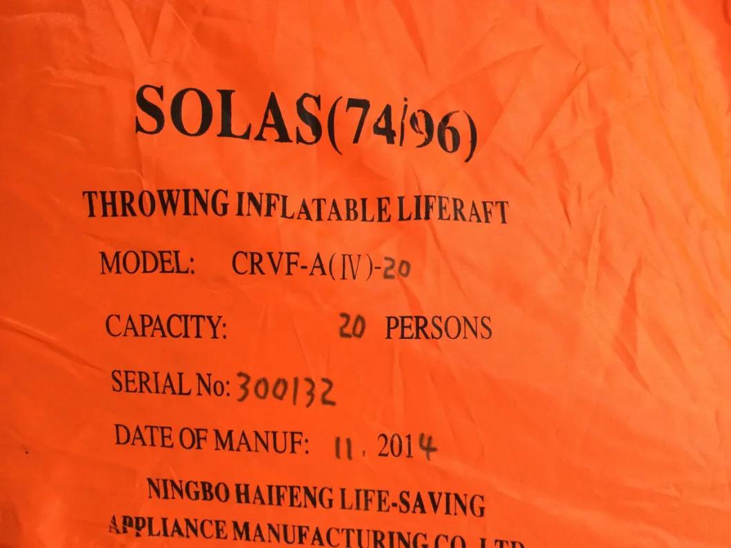 Solas Amendment CCS Certificate Life Raft