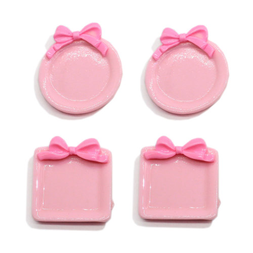 Kawaii Bow Plate Flatback Resin Cabochons für Haarschleifenzentren DIY Scrapbooking Decor