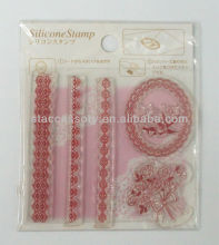 Cystal clear flower DIY silicone stamps