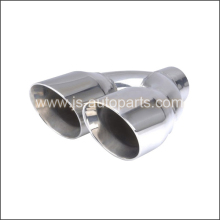 STAINLESS STEEL CONE TWIN SLANT CUT  TAIL PIPE TRIM TIP